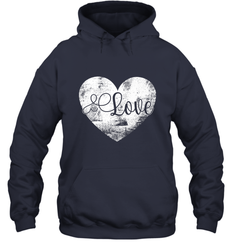 Love Valentines Day Heart Vintage Gift For Men Women Hooded Sweatshirt