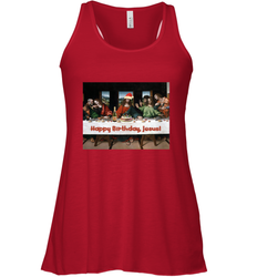 Comics Style Funny Christmas Happy Birthday Jesus Women's Racerback Tank