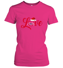 NFL Seattle Seahawks Logo Christmas Santa Hat Love Heart Football Team Women's T-Shirt Women's T-Shirt - FordPhuMy