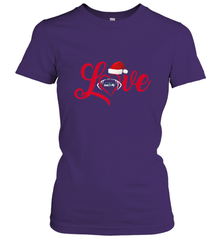 NFL Seattle Seahawks Logo Christmas Santa Hat Love Heart Football Team Women's T-Shirt Women's T-Shirt - FordPhuMy