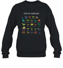 Types Of Dinosaurs Crewneck Sweatshirt Crewneck Sweatshirt - FordPhuMy