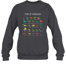 Types Of Dinosaurs Crewneck Sweatshirt Crewneck Sweatshirt - FordPhuMy