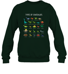 Types Of Dinosaurs Crewneck Sweatshirt Crewneck Sweatshirt - FordPhuMy