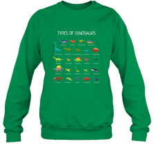 Types Of Dinosaurs Crewneck Sweatshirt Crewneck Sweatshirt - FordPhuMy
