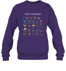 Types Of Dinosaurs Crewneck Sweatshirt Crewneck Sweatshirt - FordPhuMy