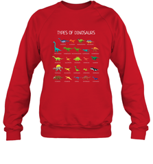 Types Of Dinosaurs Crewneck Sweatshirt Crewneck Sweatshirt - FordPhuMy