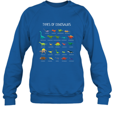Types Of Dinosaurs Crewneck Sweatshirt Crewneck Sweatshirt - FordPhuMy