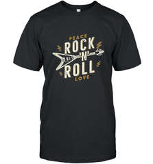 Peace Rock and Roll Love Music Guitar Retro Hippie Men's T-Shirt Men's T-Shirt - FordPhuMy
