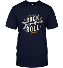 Peace Rock and Roll Love Music Guitar Retro Hippie Men's T-Shirt Men's T-Shirt - FordPhuMy