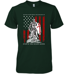 Knight Templar American Flag Men's Premium T-Shirt Men's Premium T-Shirt - FordPhuMy