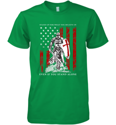 Knight Templar American Flag Men's Premium T-Shirt