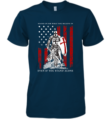 Knight Templar American Flag Men's Premium T-Shirt Men's Premium T-Shirt - FordPhuMy