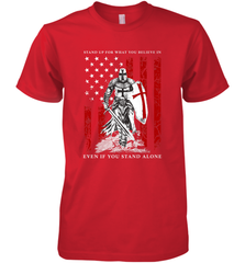 Knight Templar American Flag Men's Premium T-Shirt Men's Premium T-Shirt - FordPhuMy