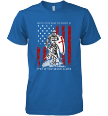 Knight Templar American Flag Men's Premium T-Shirt Men's Premium T-Shirt - FordPhuMy