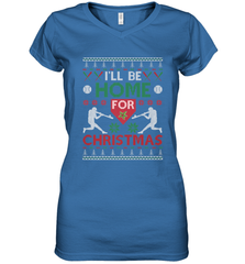 I'll Be Home for Christmas Baseball Gift For Men Women Kids Women's V-Neck T-Shirt Women's V-Neck T-Shirt - FordPhuMy