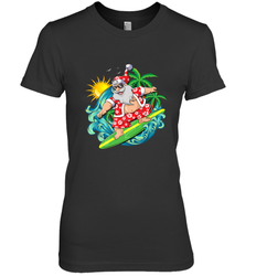 Christmas in July Santa Claus Hawaiian Surfing Gift Surf Women's Premium T-Shirt