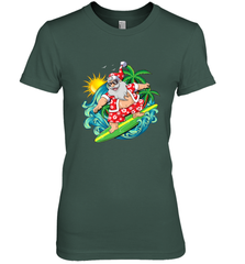 Christmas in July Santa Claus Hawaiian Surfing Gift Surf Women's Premium T-Shirt Women's Premium T-Shirt - FordPhuMy