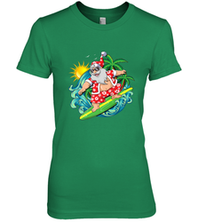 Christmas in July Santa Claus Hawaiian Surfing Gift Surf Women's Premium T-Shirt