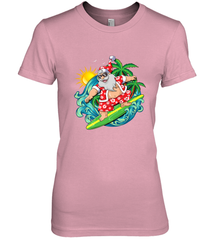 Christmas in July Santa Claus Hawaiian Surfing Gift Surf Women's Premium T-Shirt Women's Premium T-Shirt - FordPhuMy
