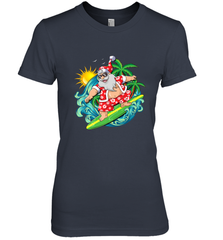 Christmas in July Santa Claus Hawaiian Surfing Gift Surf Women's Premium T-Shirt Women's Premium T-Shirt - FordPhuMy
