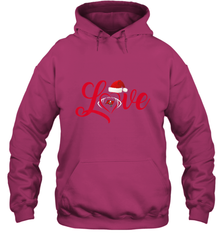 NFL Tampa Bay Buccaneers Logo Christmas Santa Hat Love Heart Football Team Hooded Sweatshirt Hooded Sweatshirt - FordPhuMy