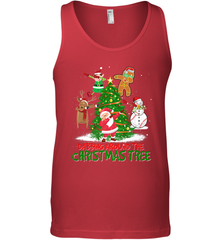 Dabbing Around Christmas Tree Baseball Snowman Santa Men's Tank Top Men's Tank Top - FordPhuMy