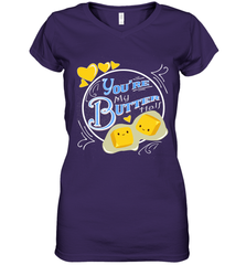 You Are My Butter Half Funny Women's V-Neck T-Shirt Women's V-Neck T-Shirt - FordPhuMy