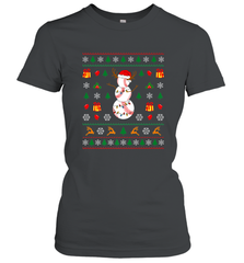 Christmas Baseball Snowman Reindeer In A Santa Hat Pajama Women's T-Shirt Women's T-Shirt - FordPhuMy