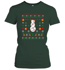 Christmas Baseball Snowman Reindeer In A Santa Hat Pajama Women's T-Shirt Women's T-Shirt - FordPhuMy