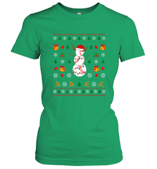 Christmas Baseball Snowman Reindeer In A Santa Hat Pajama Women's T-Shirt Women's T-Shirt - FordPhuMy