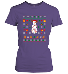 Christmas Baseball Snowman Reindeer In A Santa Hat Pajama Women's T-Shirt Women's T-Shirt - FordPhuMy