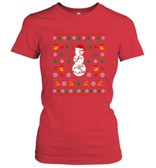 Christmas Baseball Snowman Reindeer In A Santa Hat Pajama Women's T-Shirt Women's T-Shirt - FordPhuMy