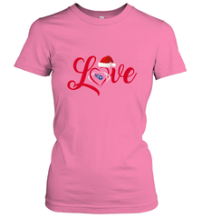 NFL Tennessee Titans Logo Christmas Santa Hat Love Heart Football Team Women's T-Shirt Women's T-Shirt - FordPhuMy