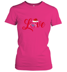 NFL Tennessee Titans Logo Christmas Santa Hat Love Heart Football Team Women's T-Shirt Women's T-Shirt - FordPhuMy