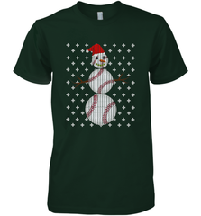 UGLY CHRISTMAS Baseball Snowman Holiday Santa Funny Men Gift Men's Premium T-Shirt Men's Premium T-Shirt - FordPhuMy
