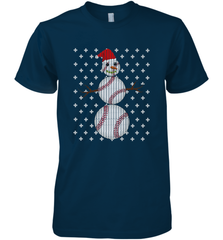 UGLY CHRISTMAS Baseball Snowman Holiday Santa Funny Men Gift Men's Premium T-Shirt Men's Premium T-Shirt - FordPhuMy