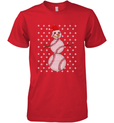 UGLY CHRISTMAS Baseball Snowman Holiday Santa Funny Men Gift Men's Premium T-Shirt Men's Premium T-Shirt - FordPhuMy