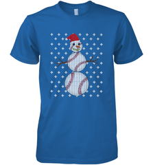 UGLY CHRISTMAS Baseball Snowman Holiday Santa Funny Men Gift Men's Premium T-Shirt Men's Premium T-Shirt - FordPhuMy