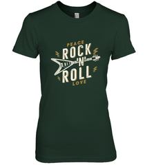 Peace Rock and Roll Love Music Guitar Retro Hippie Women's Premium T-Shirt Women's Premium T-Shirt - FordPhuMy