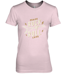 Peace Rock and Roll Love Music Guitar Retro Hippie Women's Premium T-Shirt Women's Premium T-Shirt - FordPhuMy