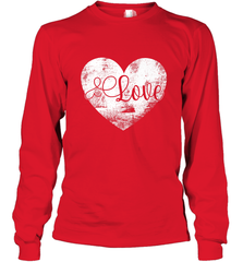 Love Valentines Day Heart Vintage Gift For Men Women Long Sleeve T-Shirt Long Sleeve T-Shirt - FordPhuMy