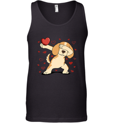Dog Dabbing Heart For Valentine's Day Art Graphics Gift Men's Tank Top Men's Tank Top - FordPhuMy