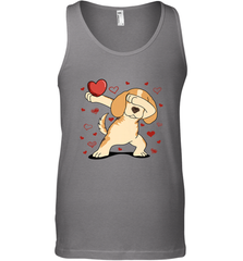 Dog Dabbing Heart For Valentine's Day Art Graphics Gift Men's Tank Top Men's Tank Top - FordPhuMy