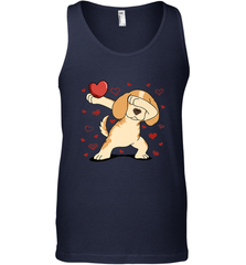 Dog Dabbing Heart For Valentine's Day Art Graphics Gift Men's Tank Top Men's Tank Top - FordPhuMy