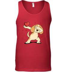 Dog Dabbing Heart For Valentine's Day Art Graphics Gift Men's Tank Top Men's Tank Top - FordPhuMy