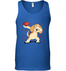 Dog Dabbing Heart For Valentine's Day Art Graphics Gift Men's Tank Top Men's Tank Top - FordPhuMy