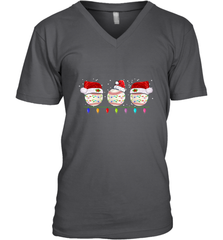 Three Baseball Balls Christmas Gift Santa Xmas lights Snow Men's V-Neck Men's V-Neck - FordPhuMy