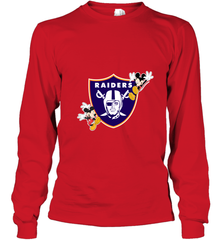 Nfl Oakland Raiders Champion Mickey Mouse Long Sleeve T-Shirt Long Sleeve T-Shirt - FordPhuMy