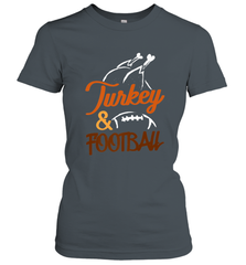 Turkey And Football Thanksgiving Day Football Fan Holiday Women's T-Shirt Women's T-Shirt - FordPhuMy