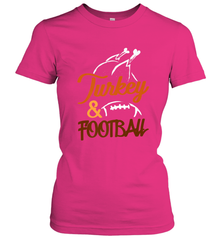 Turkey And Football Thanksgiving Day Football Fan Holiday Women's T-Shirt Women's T-Shirt - FordPhuMy